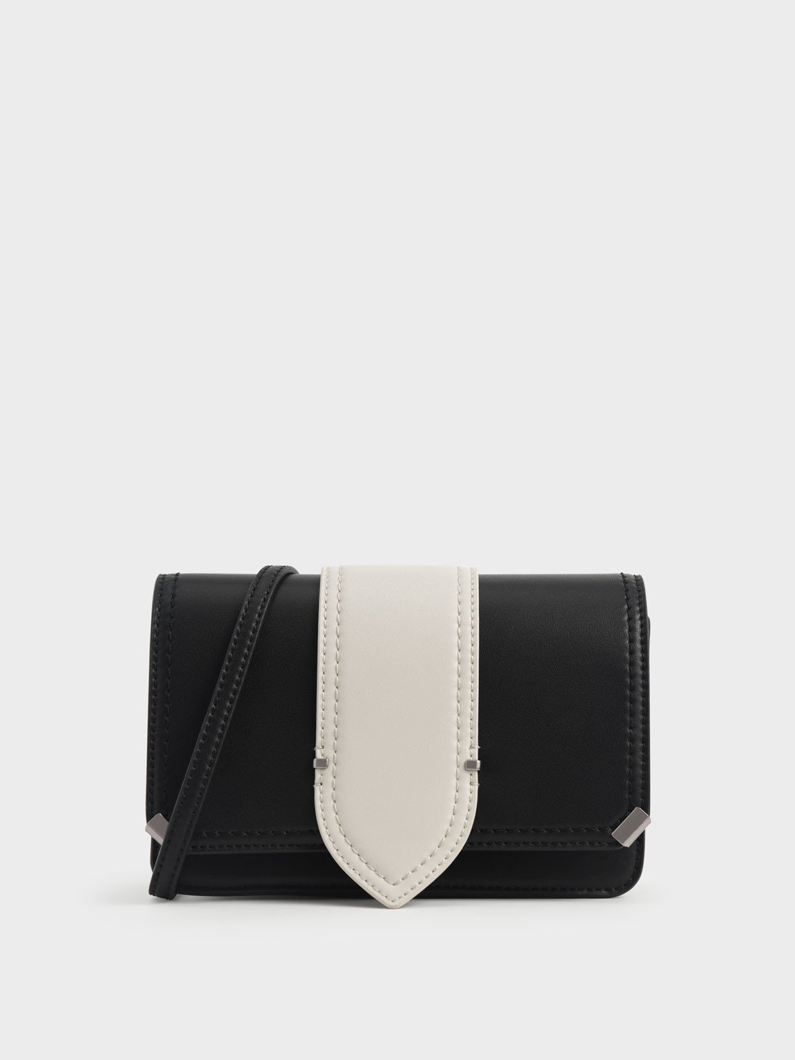 台灣限定：撞色肩背包
 - 黑色 | CHARLES & KEITH (US)