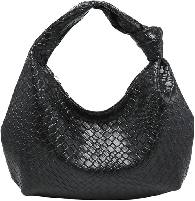 GORGLITTER Women's Woven Leather Hobo Purse Twist Knot Lunch Tote Bags Small Handbag 2025 | Amazon (US)
