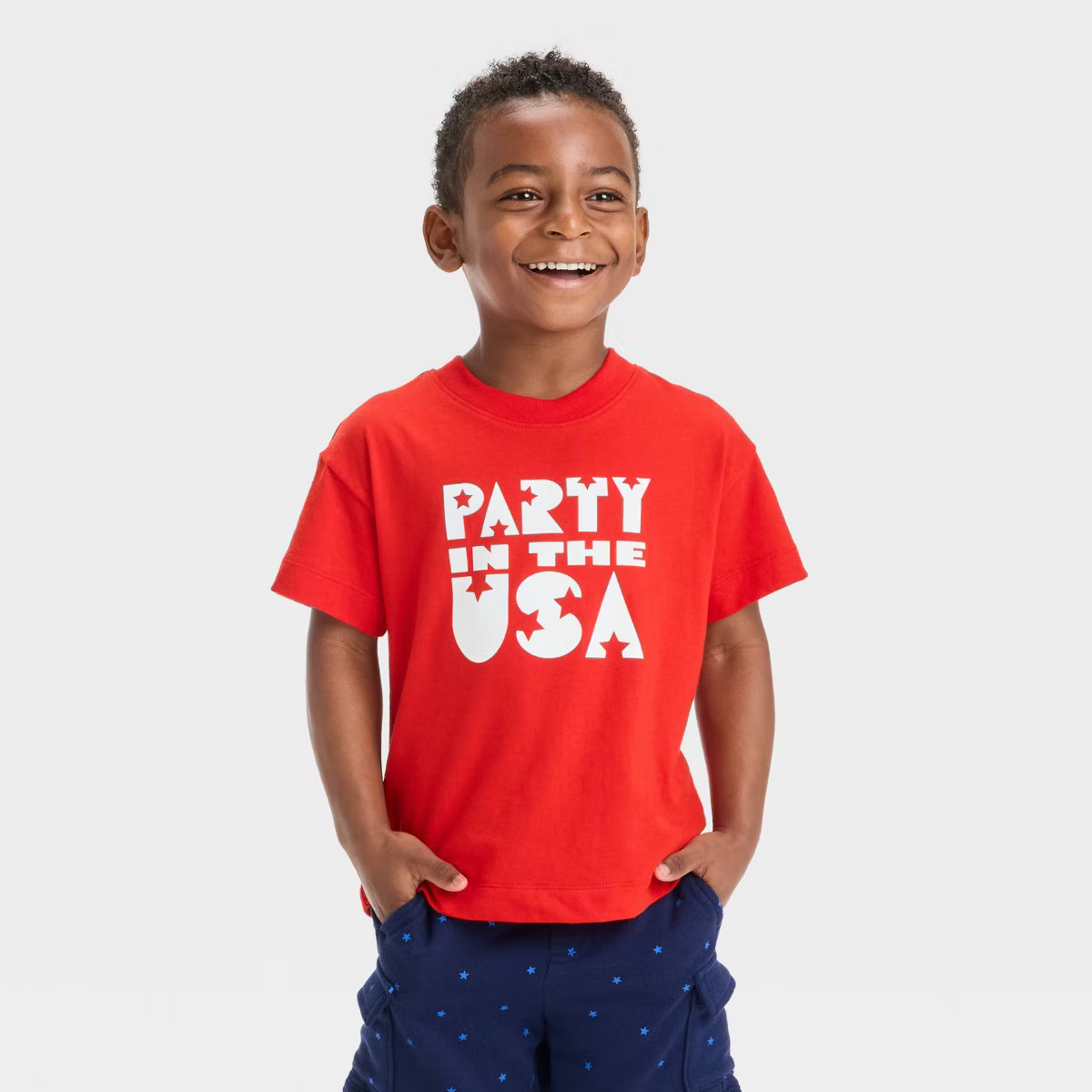 Toddler Boys' Americana Pocket 4th Of July Party in the USA Set - Cat & Jack™ Red | Target