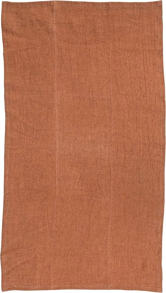 Creative Co-Op Stonewashed Linen Decorative Dining and Kitchen, Rust Tea Towel, Orange | Amazon (US)