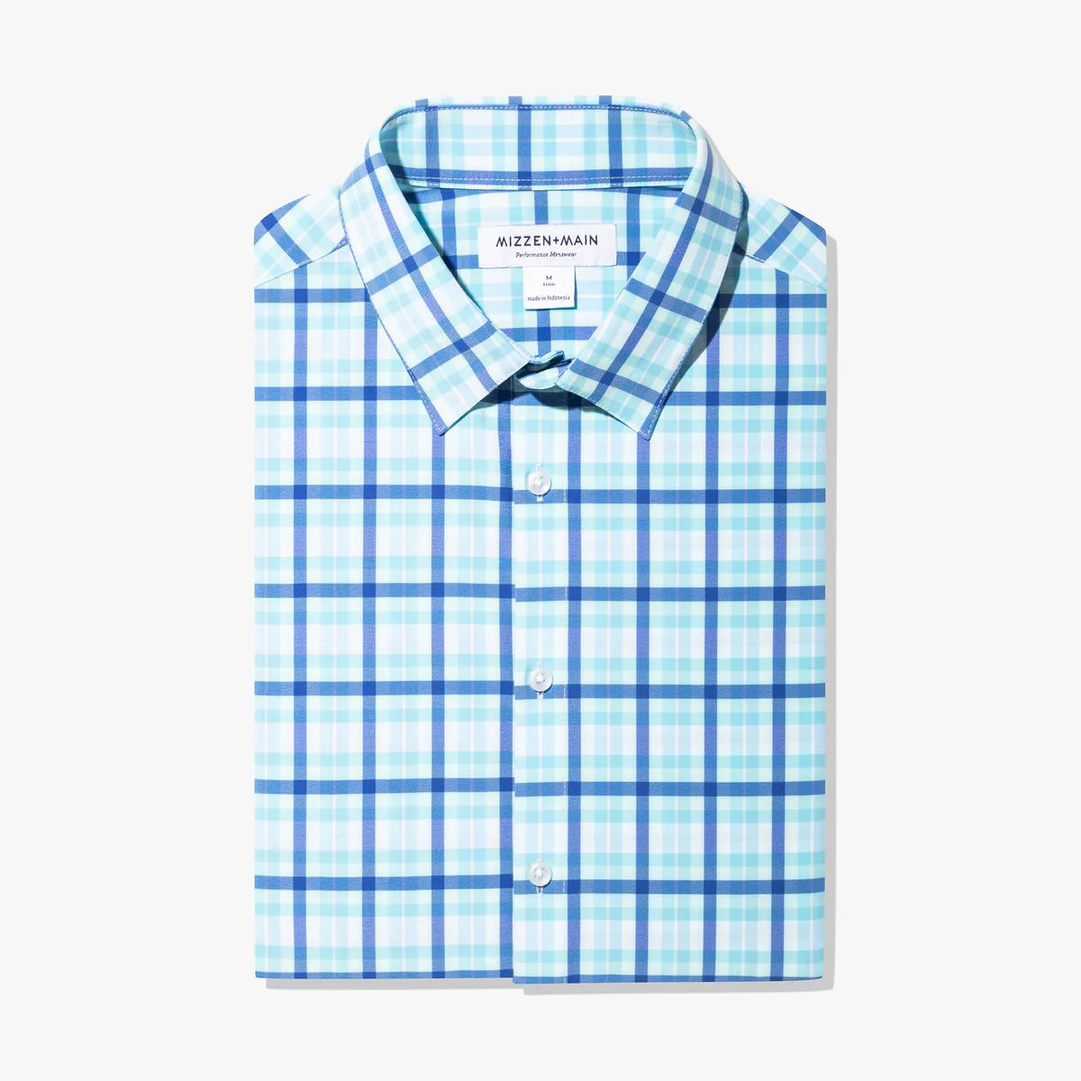 Leeward Dress Shirt - Blue Aqua Multi Plaid - Mizzen+Main | Mizzen + Main