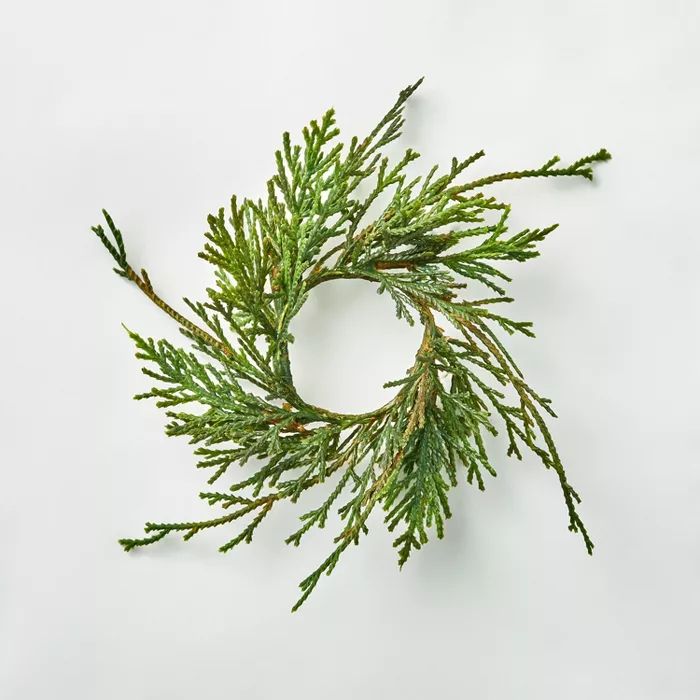 4pc Faux Cypress Greenery Napkin Ring Set - Hearth & Hand™ with Magnolia | Target