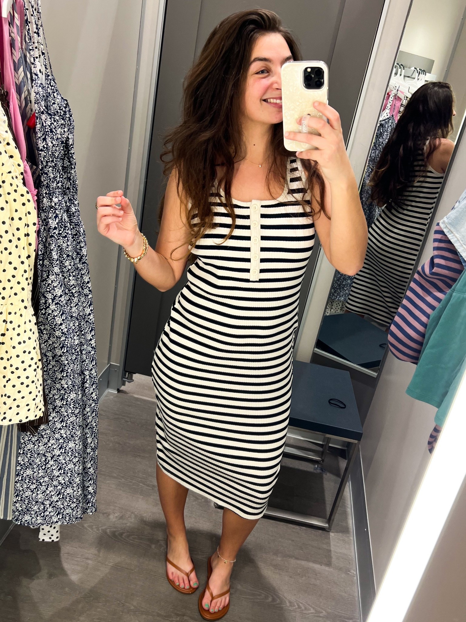 Summer’s perfect dress!!! Can’t beat a black & white (cream) stripe dress! 

I loveee the ribbed detail and how comfy this fits! I’m 5’4 and wearing a medium. I could probably size down to a Small just with the stretchiness! 

P.S. currently ON SALE this week! Don’t miss this one and the other 2 colors 🩵
@Target #targetdresses #targetsummer #summerdress #springdress #stripedress #springevent #teacher

#LTKootd #LTKSaleAlert #LTKTravel
