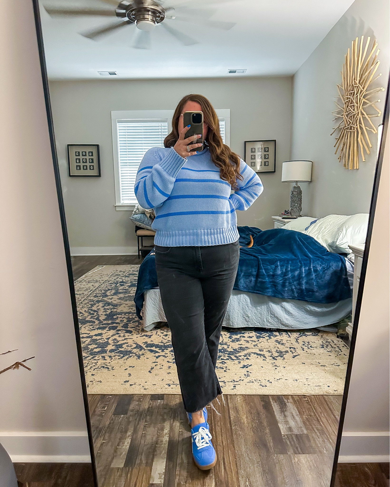 Free Assembly sweater from Walmart | Large 
No Boundaries shoes from Walmart | 8.5
My favorite AE jeans | 12 

#LTKMidsize #LTKFindsUnder50 #LTKSaleAlert