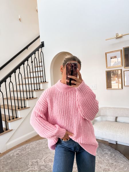 Chunky pink sweater 💕

Soft & slouchy - love the knitted detail. Wearing a xs! 

#LTKstyletip #LTKworkwear #LTKfindsunder100