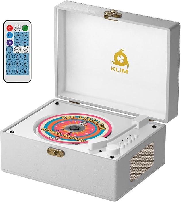 KLIM Retro CD Player – Vintage Style CD Player with Speakers, Bluetooth Receiver, AUX, USB, Rec... | Amazon (US)
