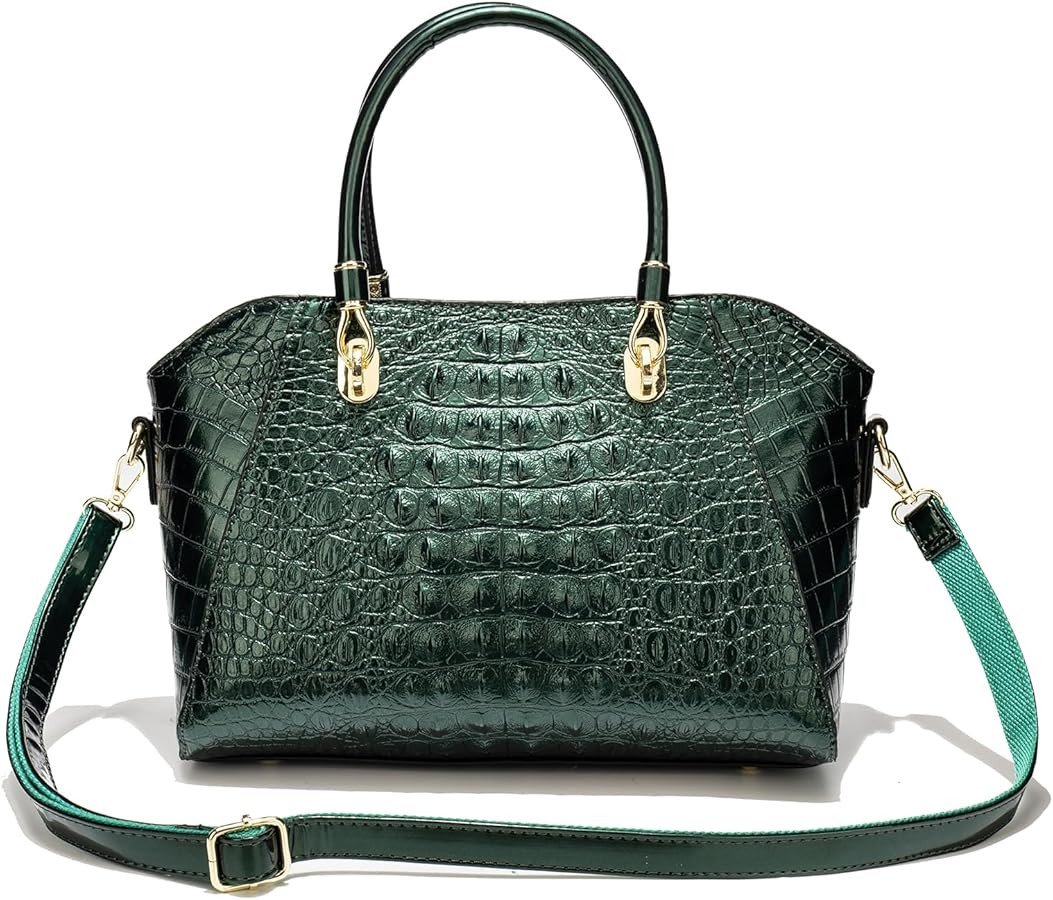 Women Crocodile Pattern Handbag Crossbody Bags for Women Leather Tote Bag Large Capacity Shoulder... | Amazon (US)