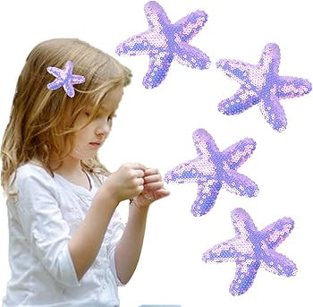 Starfish Hair Clips Sequins Hair Pins Sea Star Hair Barrettes Glitter Hair Alligator Clips for Wo... | Amazon (US)