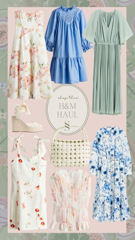 Weekly H&M haul! Spring dresses, floral tops, wedding guest dress ideas and woven handbags for summer 

#LTKfindsunder100 #LTKfindsunder50 #LTKSeasonal