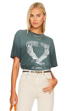 ANINE BING Lili Eagle Tee in Emerald Green from Revolve.com | Revolve Clothing (Global)