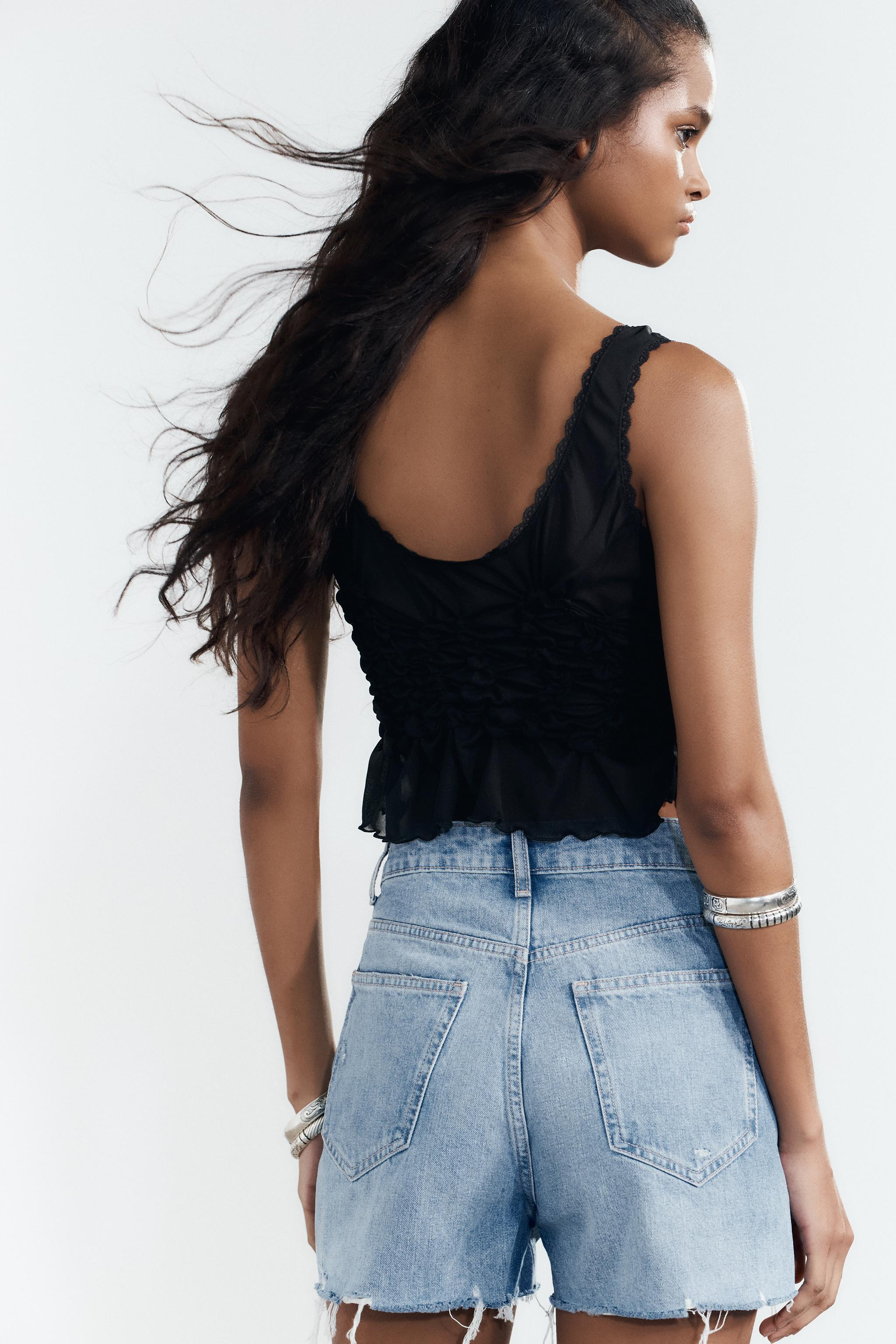 GATHERED TIE TOP | Zara UK