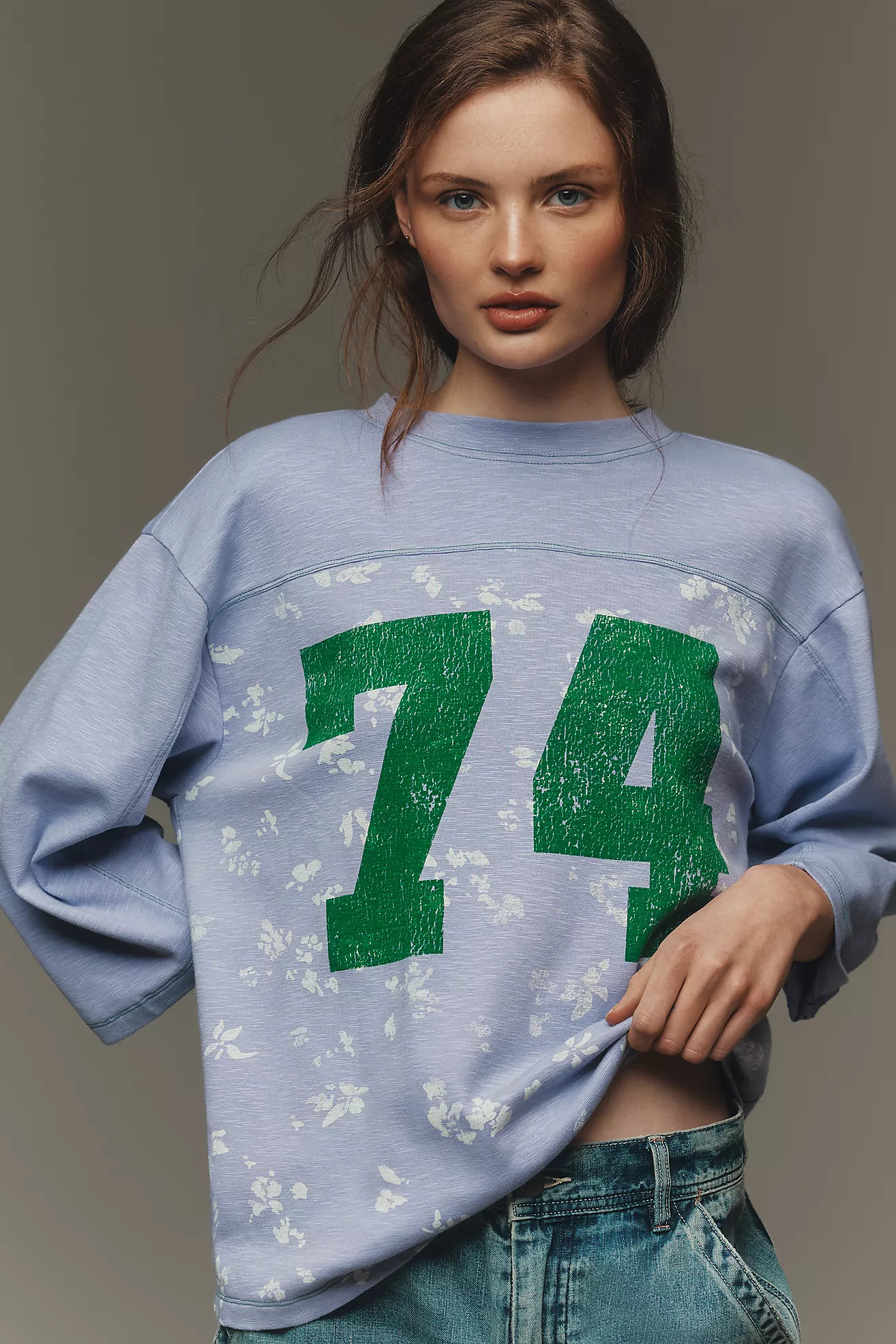 Pilcro 3/4 Sleeve Varsity Tee | Anthropologie (US)