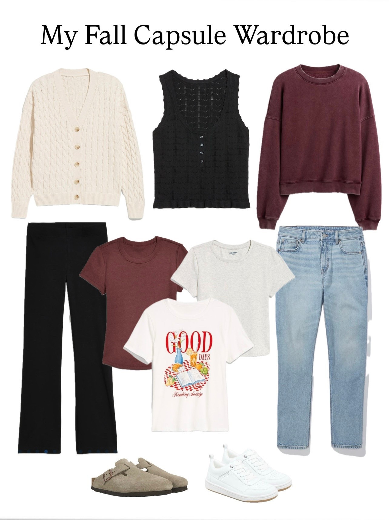 My Offical #fallcapsulewardrobe! It’s small, it’s short & sweet. #gap #falloutfits #falllwardrobe #oldnavy #target #casualoutfit #casualstyle 

#LTKSaleAlert #LTKStyleTip #LTKFindsUnder50