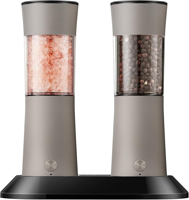 Electric Salt and Pepper Grinder Set with USB-C Charging Base,Rechargeable Automatic Stainless St... | Amazon (US)