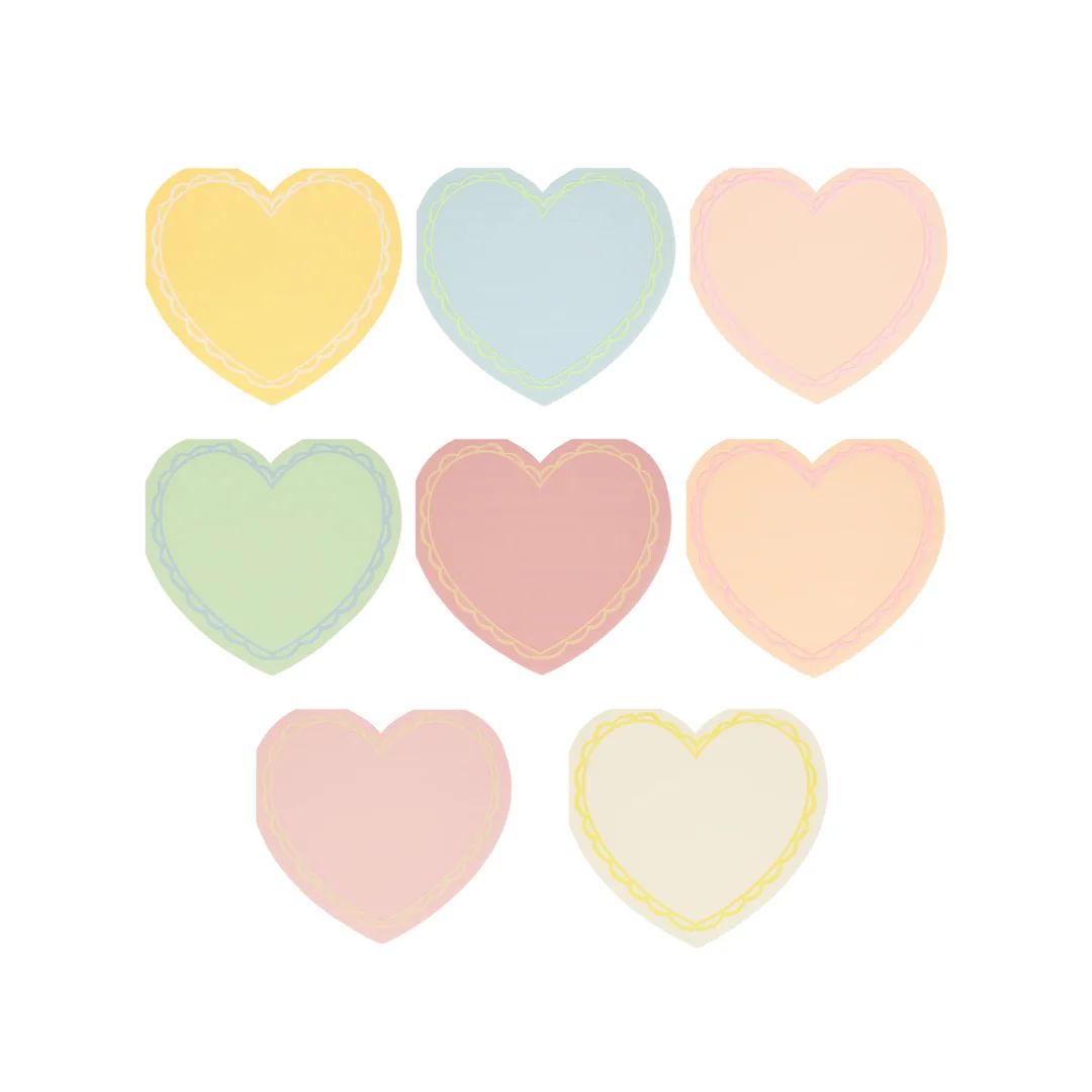 Pastel Heart Large Napkins | Ellie and Piper