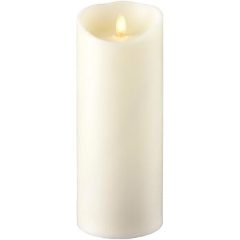 RAZ IMPORTS INC Push Flame Flameless Battery Operated LED Pillar Candle Ivory 3.5"x 9" for Home D... | Amazon (US)