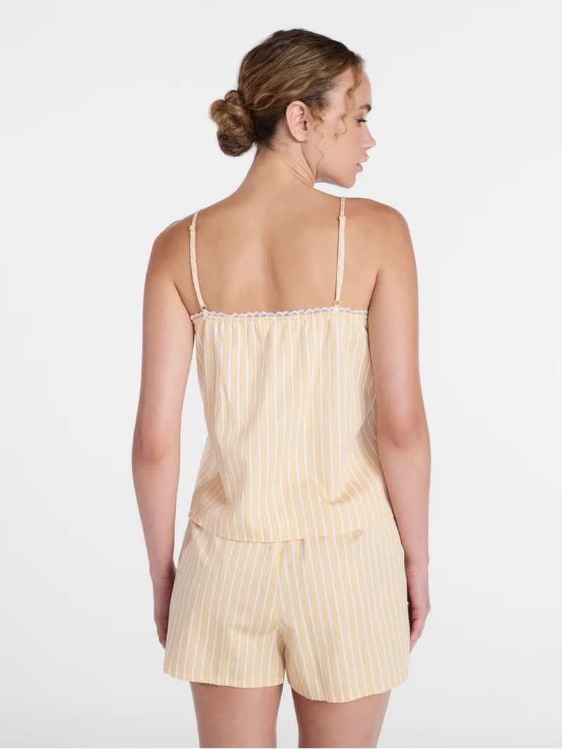 Joyspun Women's Woven Poplin Sleep Cami Top, Sizes XS-3X | Walmart (US)