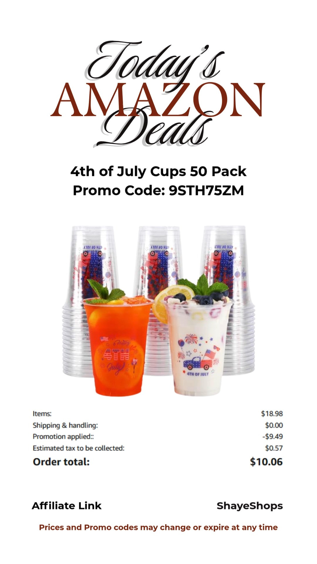 4th of July Cups 50 Pack - 16oz Memorial Day & Patriotic Cups, Disposable Red White Blue Stars Plastic Drinkware, BPA-Free PET for Independence Day Fourth of July BBQ Pool Party Supplies, promo code, clip coupon, sale, deal, while they last 

 #LTKfoodie #LTKHome #LTKSaleAlert