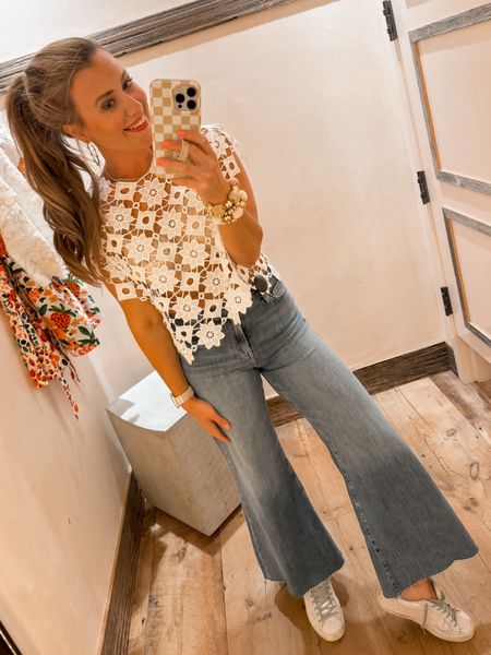 I picked up this top for spring break. I’ll wear a cami/brami under! 

Loved these new jeans!

#LTKover40 #LTKfindsunder100 #LTKSeasonal