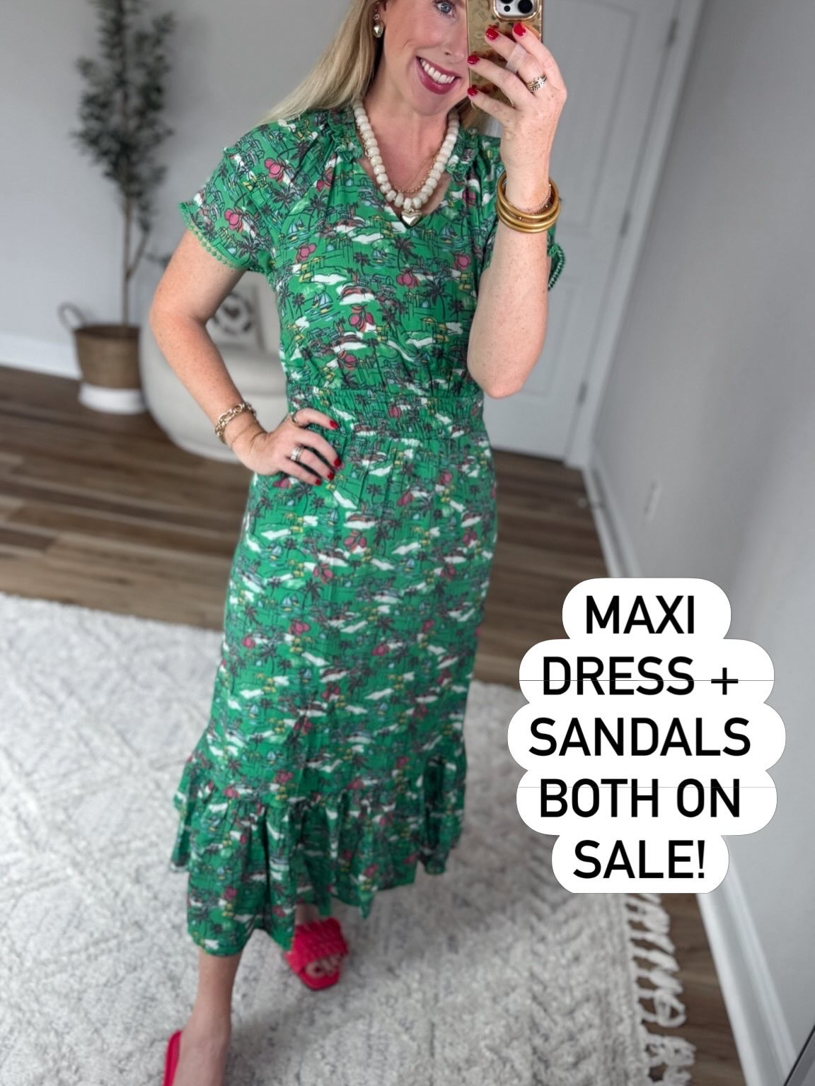 Walmart midi dress and pink sandals on sale!

#LTKSaleAlert