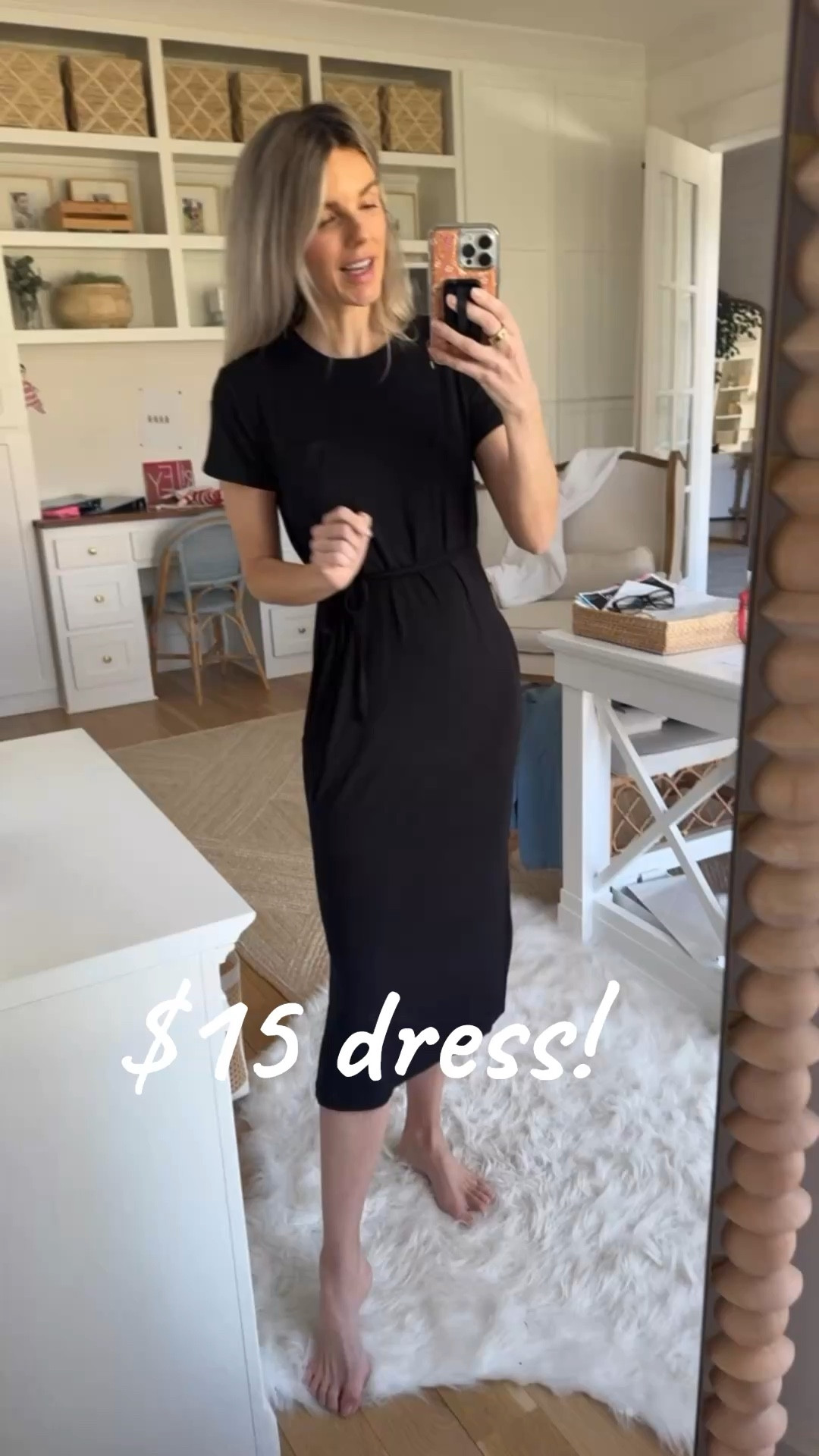 Ahhh it’s actually on sale for under $9!!! Get it asap while you still can. I am certain this will sell out ASAP because it is so incredible. Such a perfect every day basic to run errands. But you could also dress it up with heels and some nice jewelry if you wanted to look a little more elevated. The quality is amazing, it’s so so so comfortable, and the cut is super flattering! I also decided to get it in the blue striped color because I love it so much.

Because it’s so affordable, you might have to throw some extra things in your cart to get free shipping if you’re not a Walmart+ member. So just throw like some toilet paper or whatever you regularly need in your house to make sure you get free shipping!

Linking some other affordable dresses that I own and love below as welll

#LTKOver40 #LTKFindsUnder50