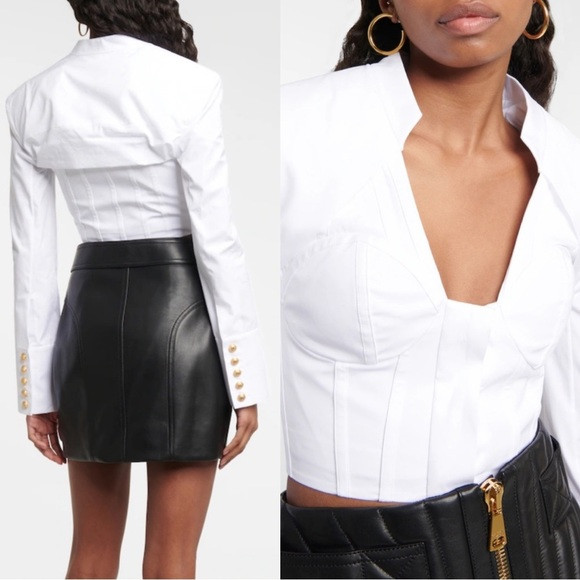 RUNWAY FALL’22 Balmain Cropped Cotton Shirt | Poshmark