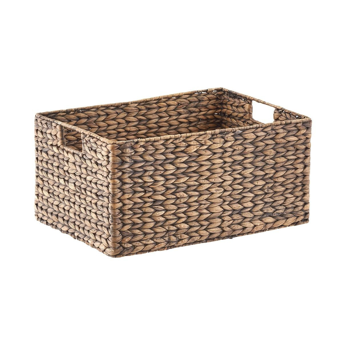 Large Water Hyacinth Bin Mocha | The Container Store