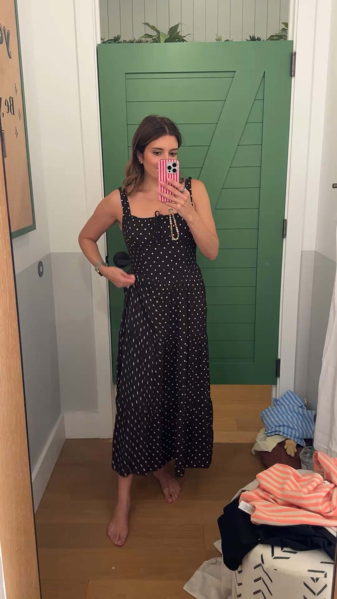 Designer inspired maxi dress! Dark brown polka dot maxi dress. In a size small.

#LTKSaleAlert #LTKOver40