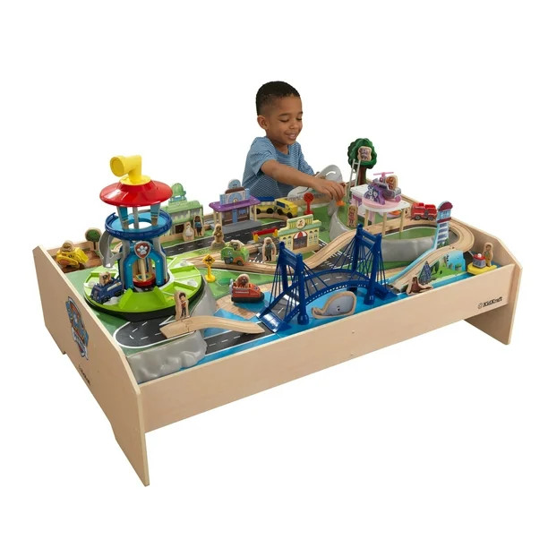 KidKraft PAW Patrol Adventure Bay Wooden Play Table with Rotating Lookout Tower, 73 Pieces - Walm... | Walmart (US)