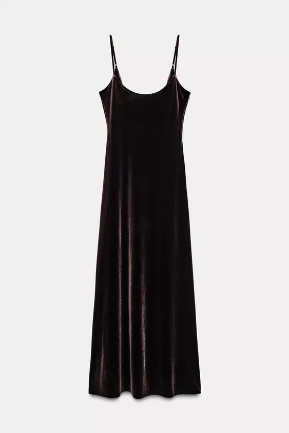 LONG VELVET DRESS | Zara US