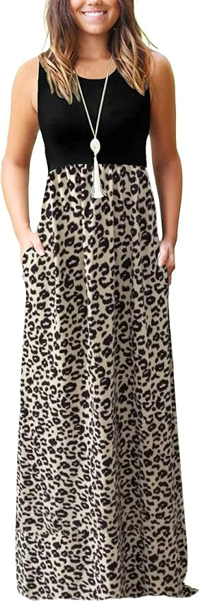 MOLERANI Women's Loose Plain Maxi Dresses Casual Long Dresses with Pockets | Amazon (US)