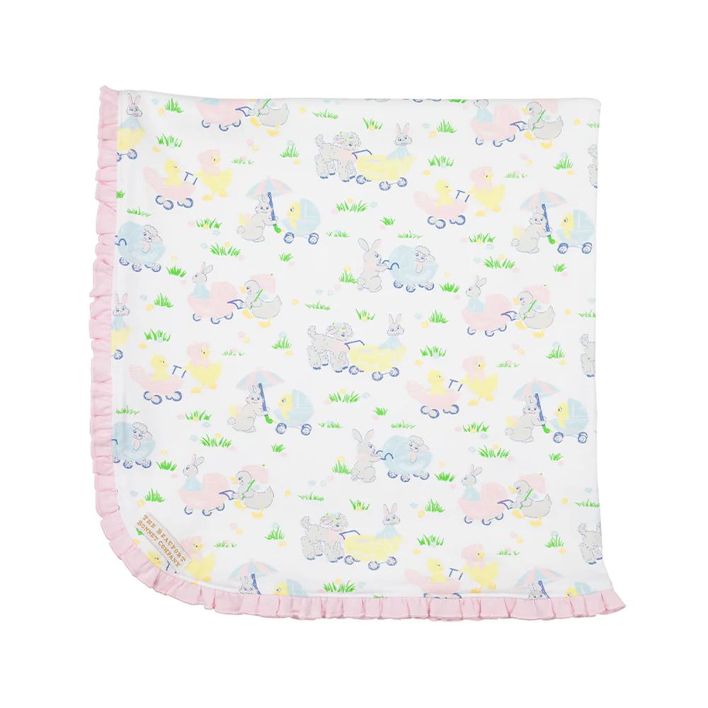 Baby Buggy Blanket - Windsor Club Carriage with Palm Beach Pink | The Beaufort Bonnet Company