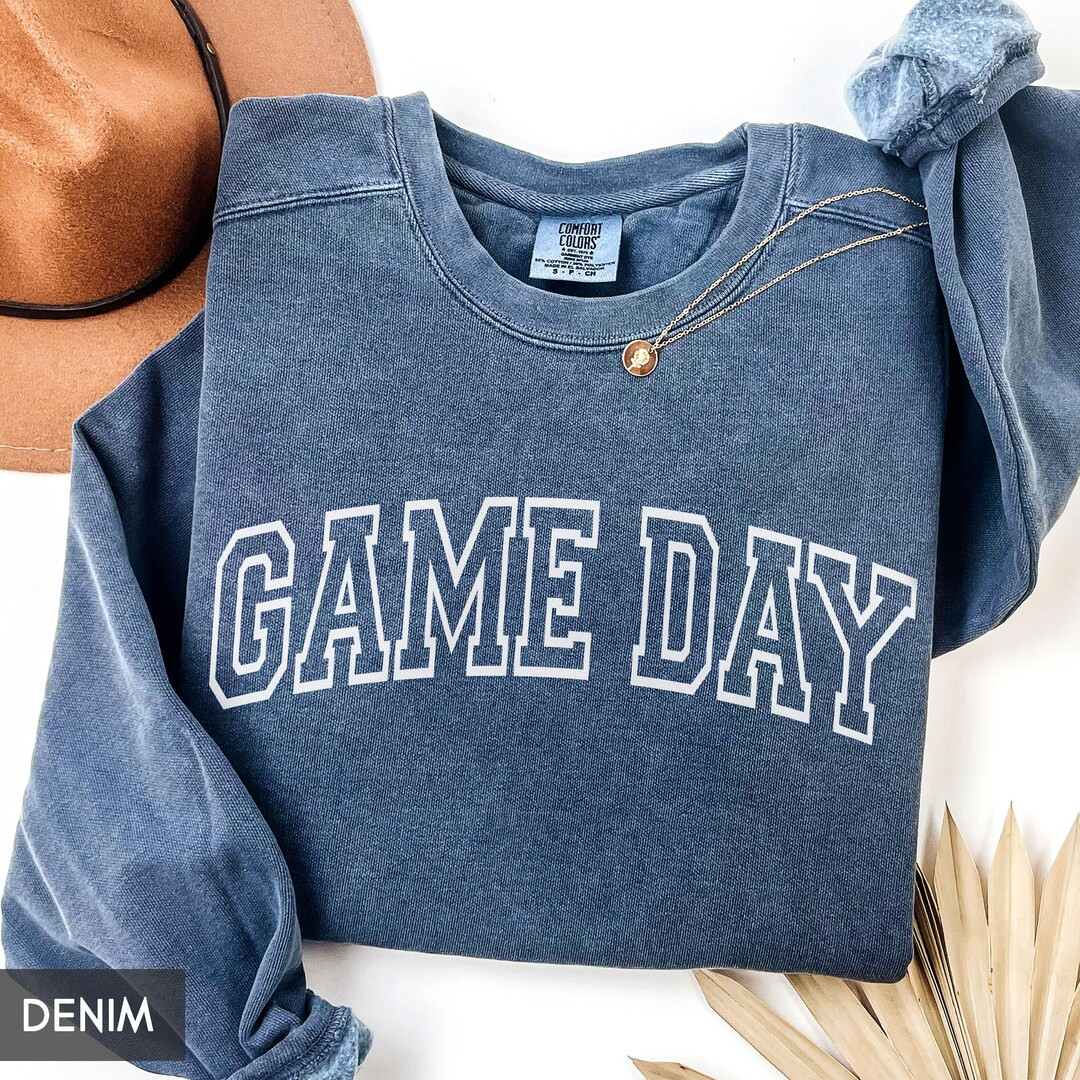 Comfort Colors® Game Day Sweatshirt, Collegiate Style Sports Crewneck, Football Sunday, Sports T... | Etsy (US)
