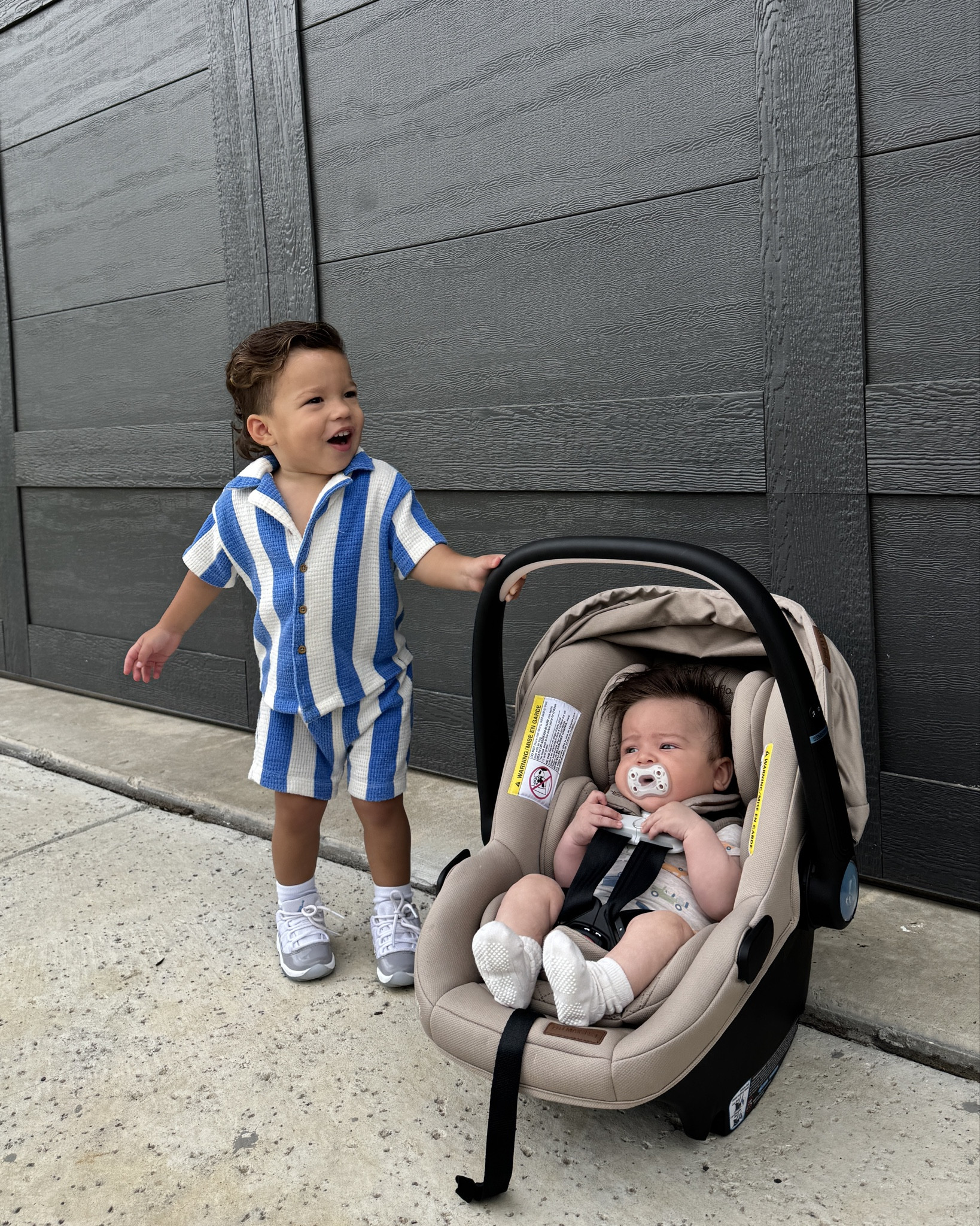 Zaire and baby coast ootd. Toddler matching set from target paired with Jordan’s and our favorite car seat for coast by Evenflo! Heading to a birthday party! 

#LTKSummerEdit #LTKBaby #LTKKids