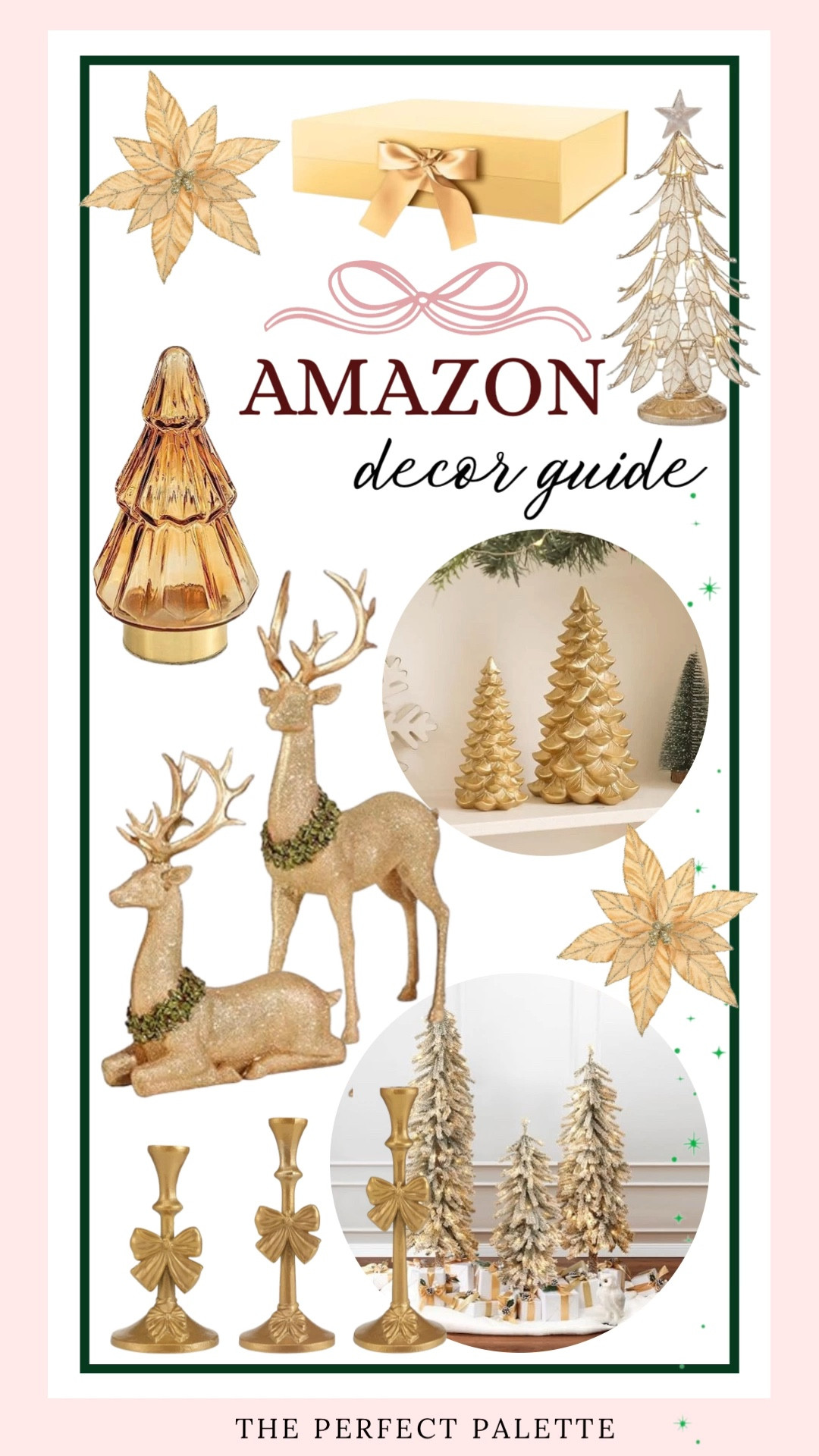 Amazon Christmas Decor, Amazon Christmas, glitzy gold decor, festive flocked #Christmastrees, and the cutest reindeer and poinsettias.

Amazon
Gold Christmas decor 
Christmas table
Amazon home
Christmas decor
Christmas tablescape 
Holiday tablescape  

Christmas place setting 
Holiday place setting 
Place setting 

Christmas party
Christmas centerpiece  

Holiday centerpiece. flatware. dining table. dinnerware. candle holder. tablescape. holiday centerpiece. holiday party. holiday table. 

#LTKHome #LTKSeasonal #LTKFindsUnder50 #LTKFindsUnder100 #LTKGiftGuide #LTKSaleAlert #LTKHoliday