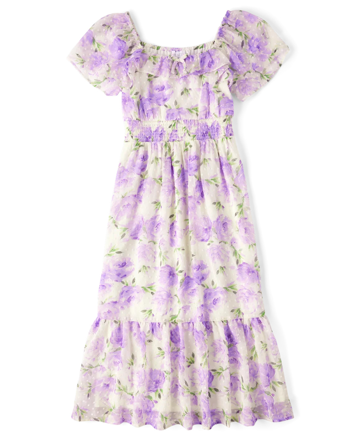 Womens Mommy And Me Floral Tiered Dress - white | The Children's Place