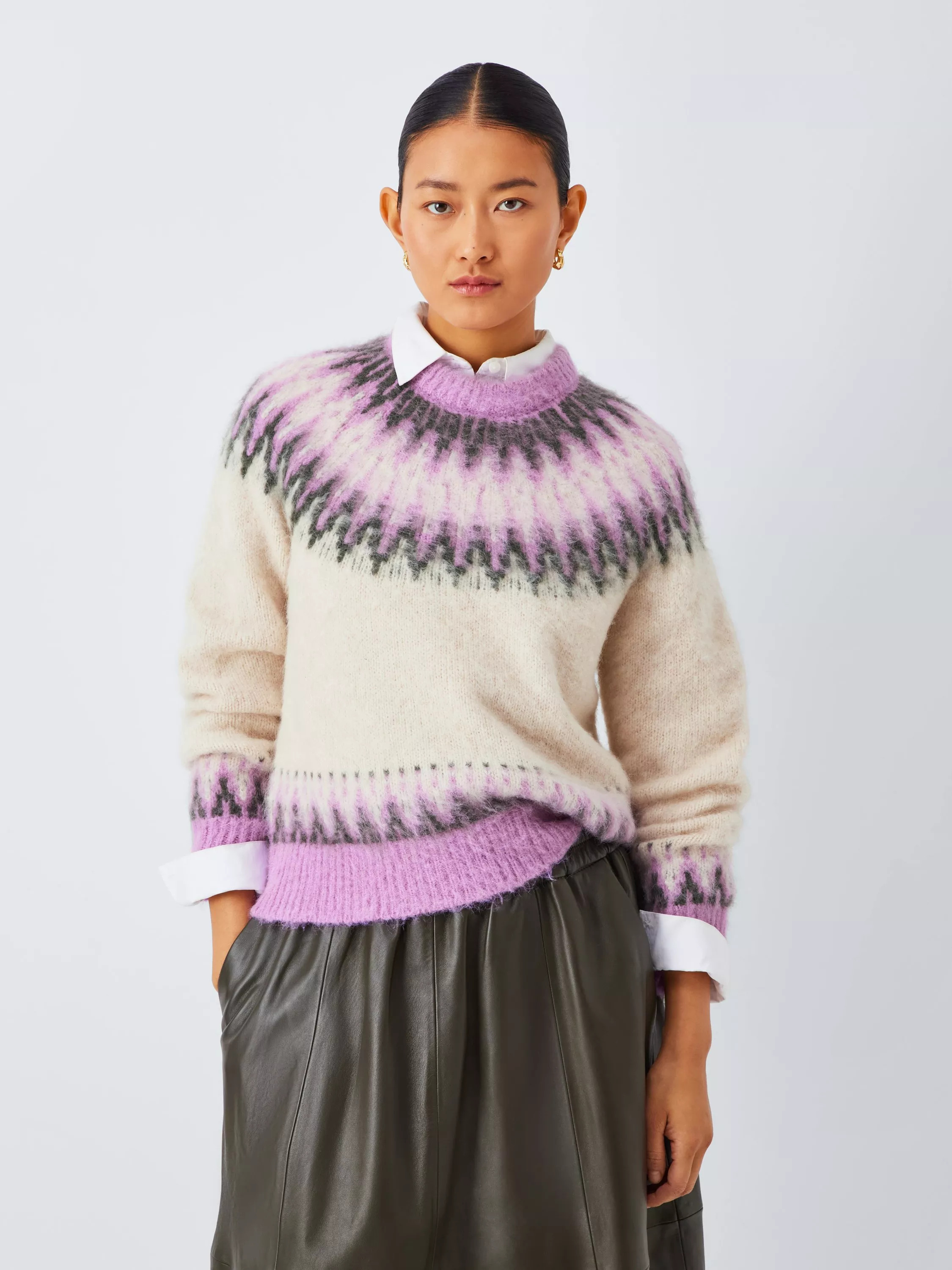 John Lewis Alpaca Wool Blend Fair Isle Knit Jumper | John Lewis (UK)