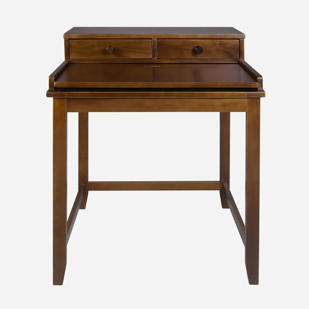 Solid Wood Home Office Computer Desk with Hutch, Pull-out tray | Shop Simon