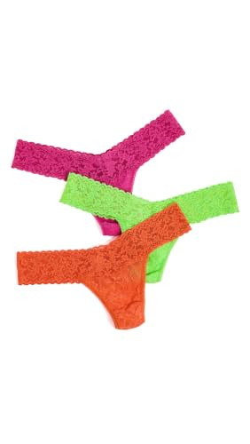 hanky panky, Women's, Signature Lace® Ice Cream Multipack, Orange Sparkle/Dragonfruit Pink/Lush Green, One Size | Amazon (US)
