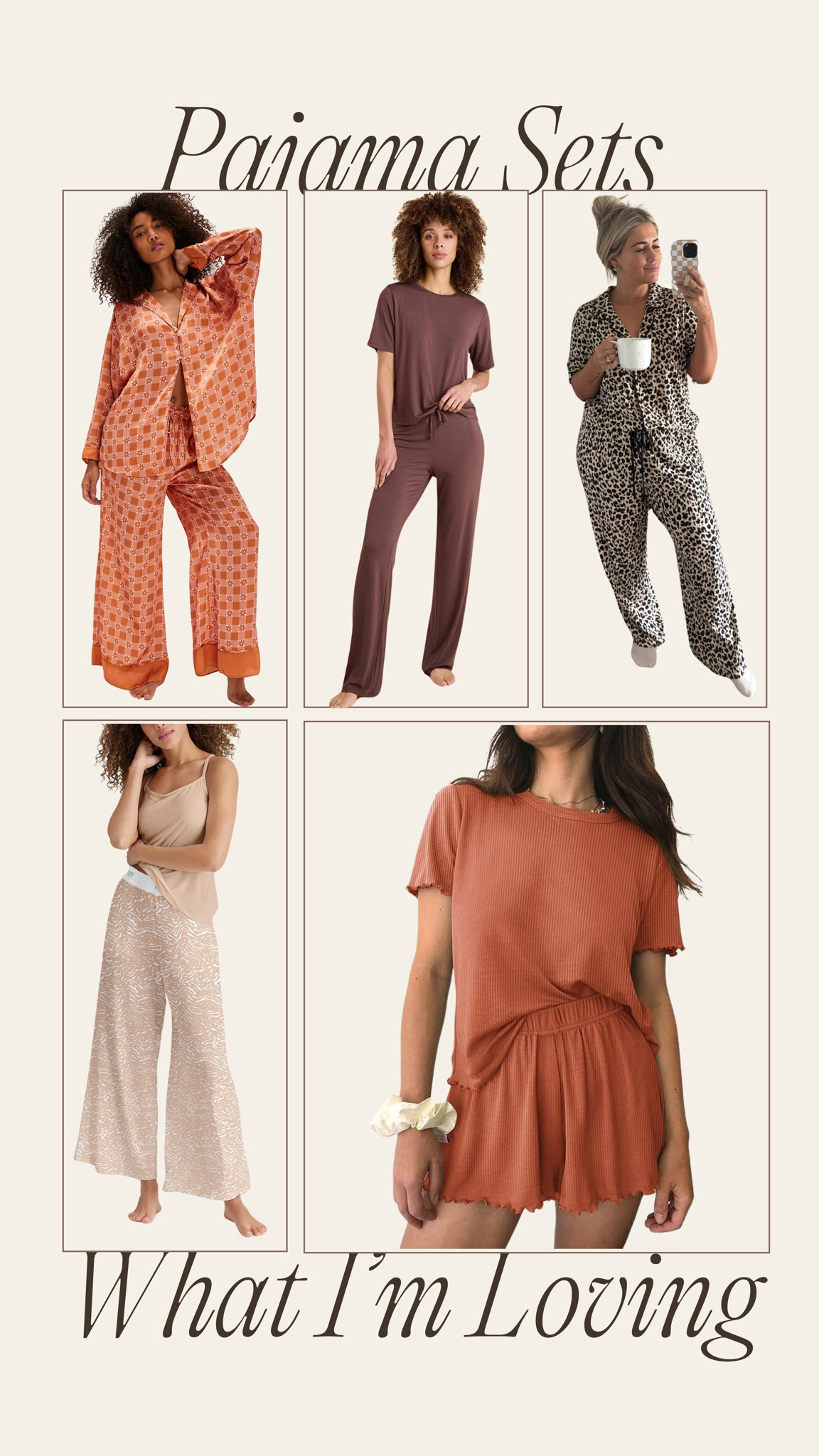 Pajama sets I’m loving🤍☁️🪽 love adding a few new sets every season!! I have been loving Tommy John and the leopard target ones are sooo cute! Also obsessed with the free people sets always #pajamas #fall #sets 

Leopard set- large top // xl bottoms 

#LTKStyleTip #LTKSeasonal #LTKMidsize