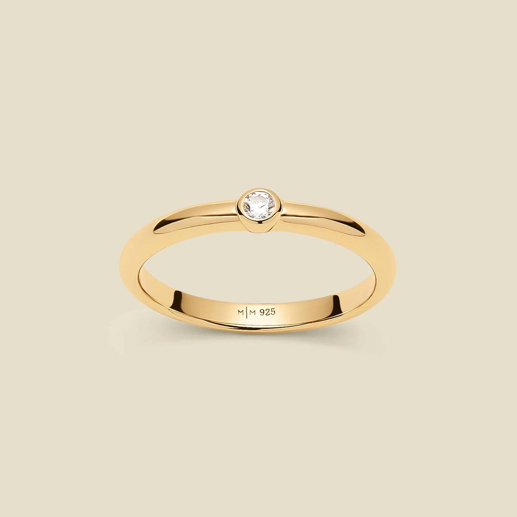 CZ Poppy Solitaire Stacking Ring | Made By Mary | Made By Mary | Made By Mary
