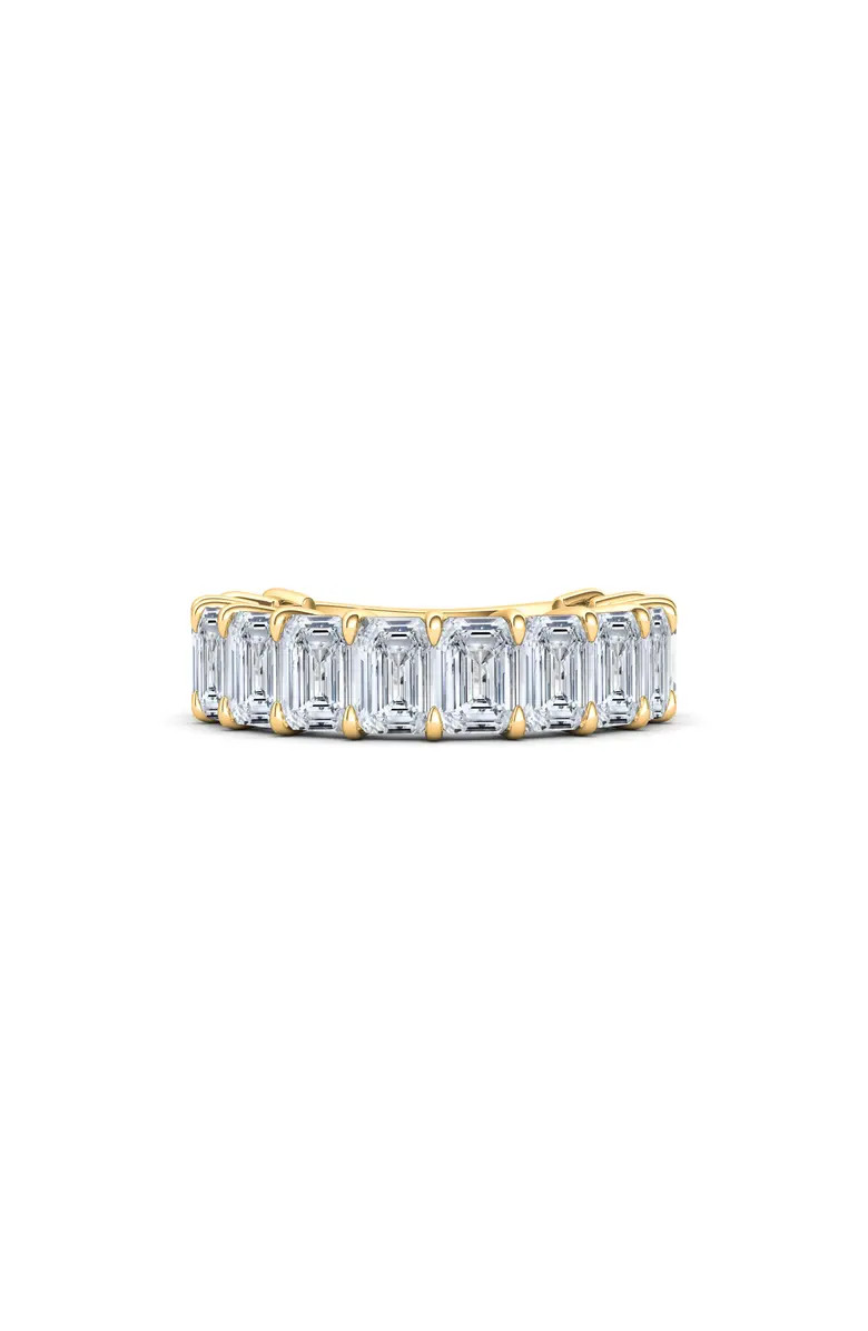 HauteCarat Emerald Cut Lab Created Diamond Eternity Ring | Nordstrom | Nordstrom