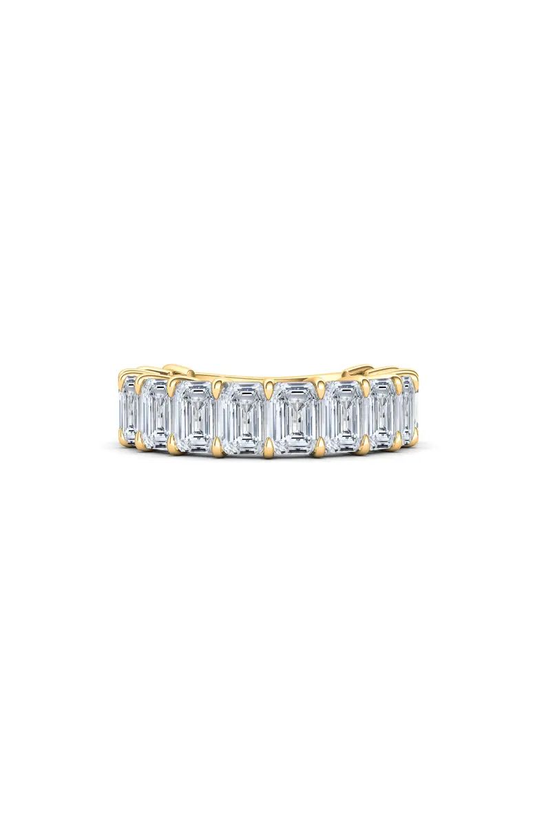 HauteCarat Emerald Cut Lab Created Diamond Eternity Ring | Nordstrom | Nordstrom