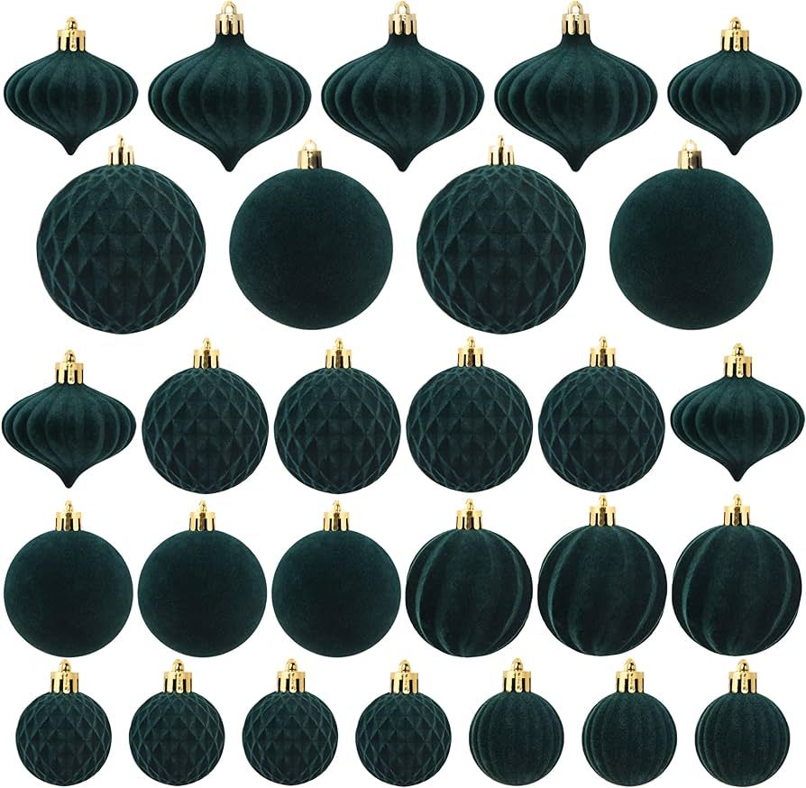 Green Velvet Ornaments | Amazon (US)