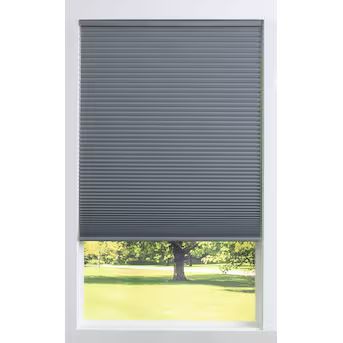 allen + roth 35-in x 64-in Gray Blackout Cordless Cellular Shade | Lowe's
