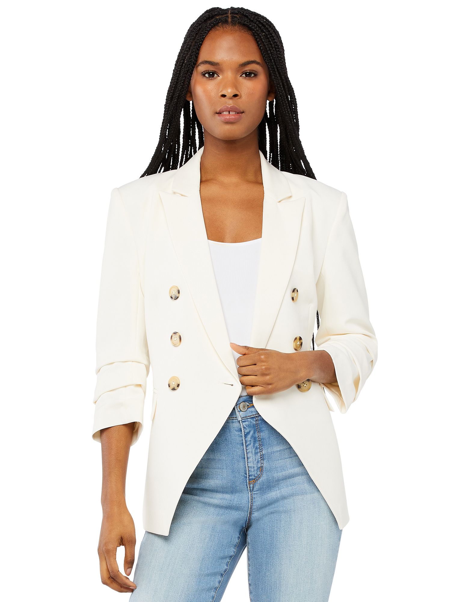 Scoop Women's Double Breasted Blazer | Walmart (US)