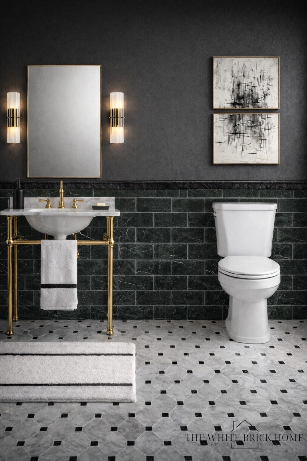 A moody power room moment that gives classic glam vibes. 

Bath, bathroom, bathroom vanity, bathroom decor, bathroom ideas, bathroom towel, bathroom accessories, bathroom lighting, bathroom mirror, bathroom sconce, bathroom wall art, bathroom design, moody bathroom, moody decor, black and white bathroom, powder room, home decor, Wayfair, pottery barn 

#LTKFindsUnder100 #LTKSaleAlert #LTKHome