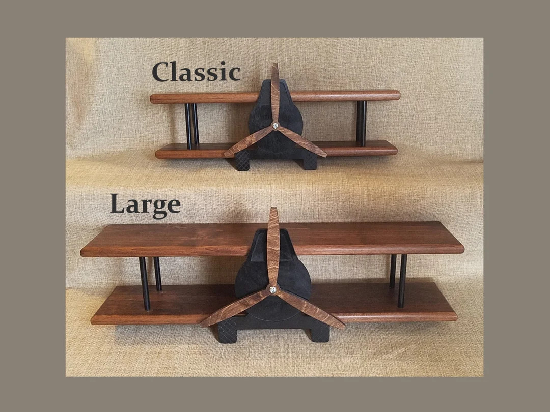 Large Airplane Shelf Biplane Shelf Airplane Clock Wood Biplane Airplane Decor Pilot Aviation Deco... | Etsy (US)
