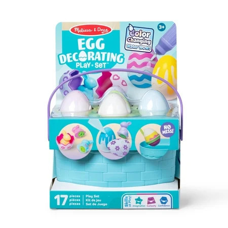 Melissa & Doug Water Wow Egg Decorating Play Set, Reusable Mess-Free Coloring, Easter Eggs Pretend Play Toy for Preschool Kids Ages 3+ | Walmart (US)