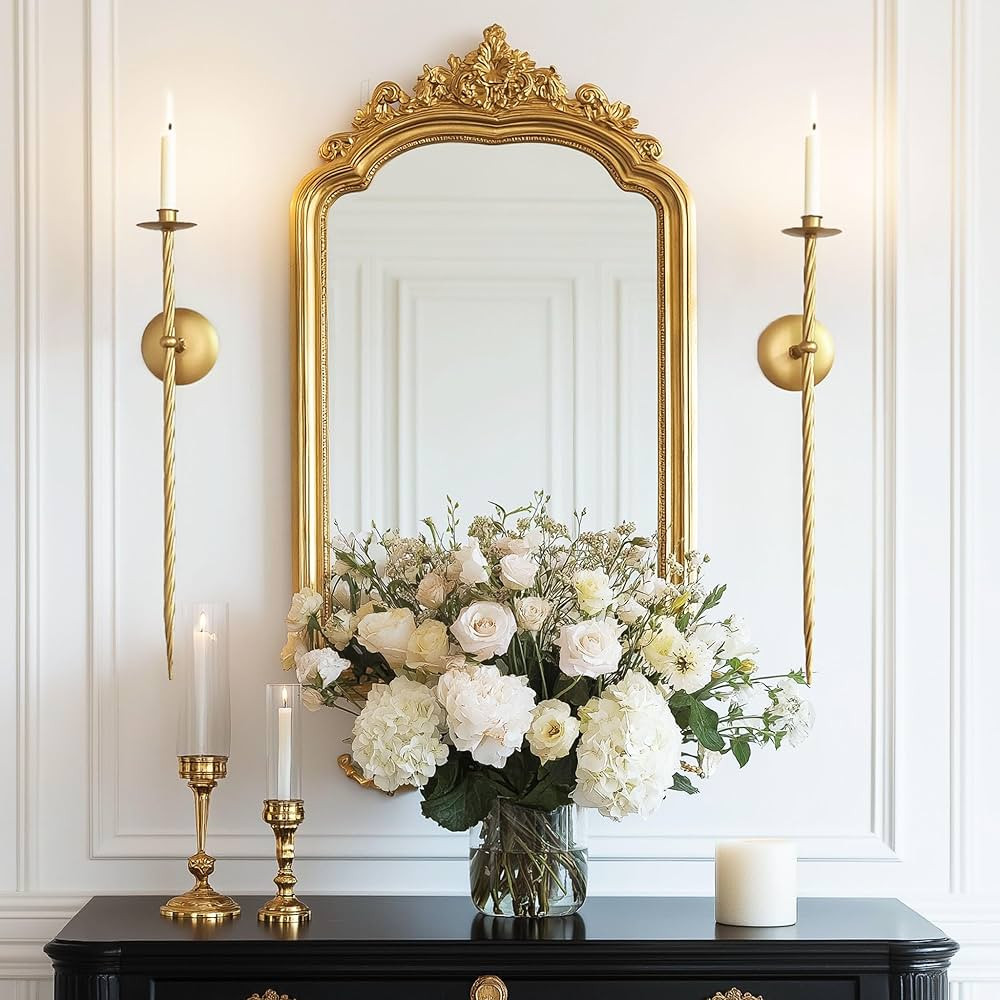 Large Wall Candle Holder Set of 2 Twisted Candle Sconces Wall Mount Metal Candle Holders Decor fo... | Amazon (US)